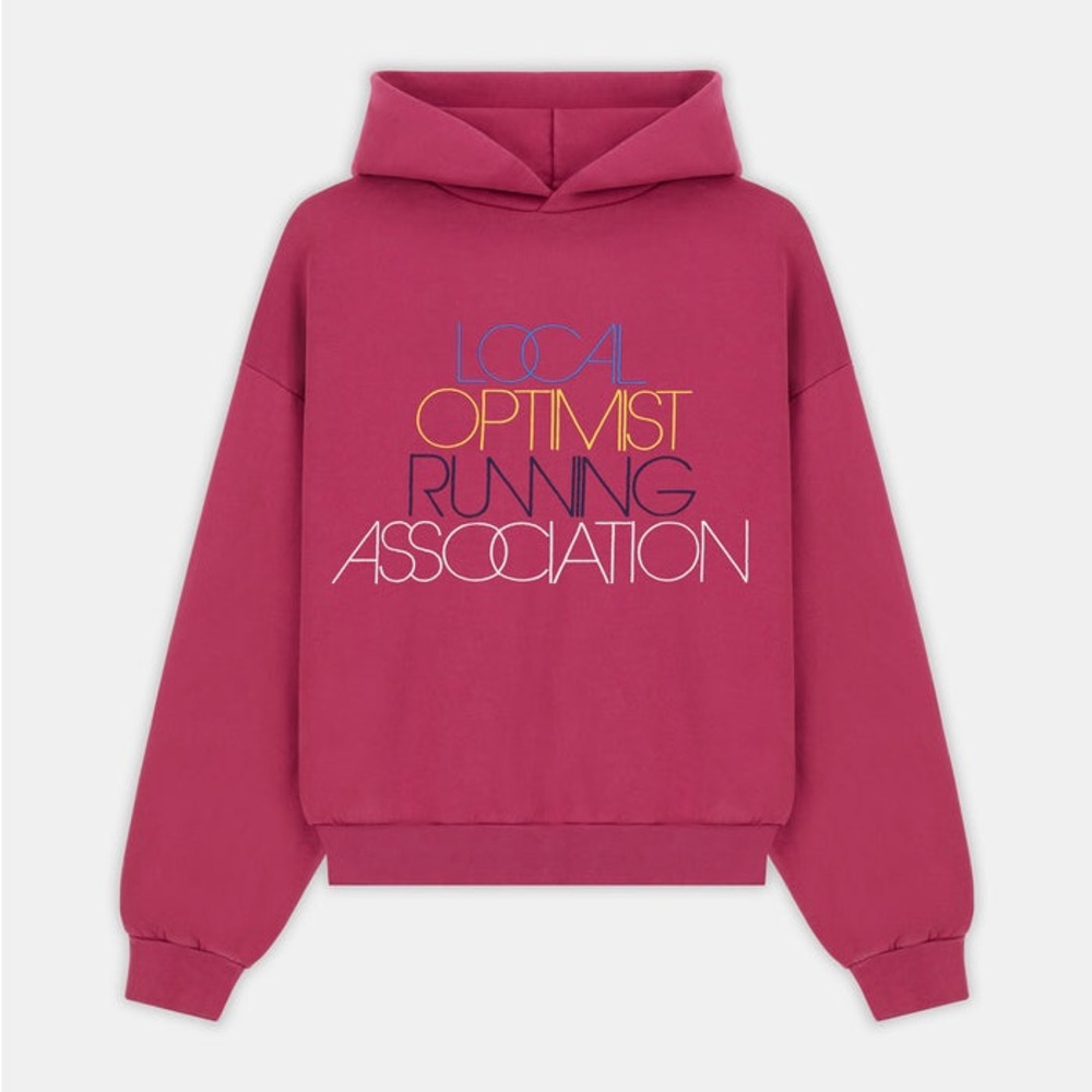 NWOT Madhappy Hoodie Sweatshirt Local Optimist Running Association L w/ Pockets